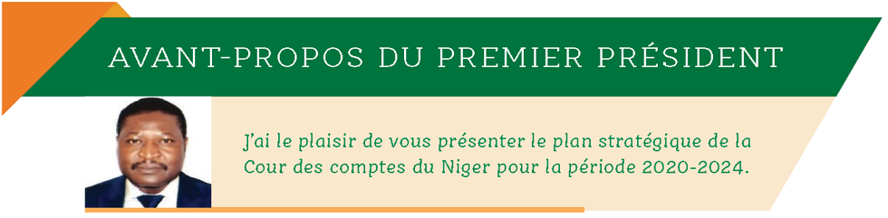 Extrait du document Plan Stratégique de la Cour des comptes du Niger pour la Période 2020-2024